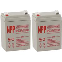 NPPower NP12-2.6Ah 12V 2.6Ah 12Volt 2.6amp Valve Regulated Sealed Lead Acid Rechargeable Battery (2pc)