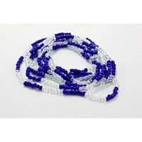 Collares de Cuentas Santeria Orisha Eleke Elekes Collar, EK-104 - Yemaya White/Blue
