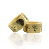 Thank You Stickers, 1" Gold Heart Shape Thank You Adhesive Sticker Label for Baby Shower/Wedding/Birthday/Party, Heart Shape, 500pcs Stickers per Roll