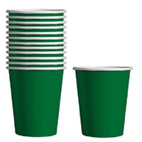 Part Paper Cups, 9-oz., 12-ct. Packs Green