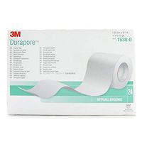 3M Medical Tape Durapore Silk-Like Fabric 1/2" X 10 Yards NonSterile (#1538-0, Sold Per Case)