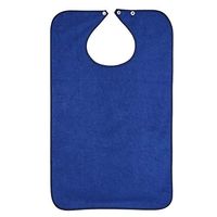 BIHIKI Reusable Adult Terry Cloth Bib for Eating,PVC Waterproof Clothing Protector,Stain Resistant Adult Aid Apron for Elderly Patient Senior,17.7"X29.5"