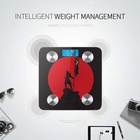 LYAOE Bluetooth Body Fat Scale Image Samurai Against Red Sun Smart Wireless Scale with LCD Display Measuring Body Weight Bmi and Health Digital Scale