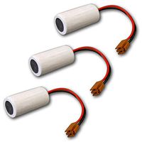 Three PLC Lithium 3V 1800mAh Computer Backup Batteries, Replacements For Ge Fanuc 44A724534-001, 90-20 Series, 90-30 Series, A06B, A06B Control, A98L-0031-0006 Cutler Hammer A06B-0168-D111