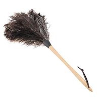 Handmade Washable Non-electrostatic Ostrich Feather Duster with Wooden Handle Household