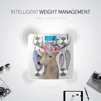 LYAOE Bluetooth Body Fat Scale Hand Painted Isolated On Smart Wireless Scale with LCD Display Measuring Body Weight Bmi and Health Digital Scale