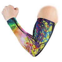 Color Tree Unisex 2Pcs Arm Protection Sleeve UV Sun Guard Tattoo Compression Sleeves for Outdoor/Basketball/Football/Cycling/Running/Farm/Work