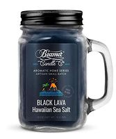 Beamer Candle Co. Aromatic Home Series 12oz Candle - Black Lava Hawaiian Sea Salt Scent Smoke Sticker