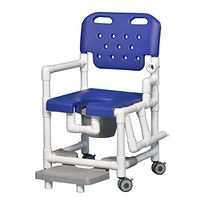 Innovative Products Unlimited ELT817 P FRLDA B Elite Shower Commode Chair with Footrest and Left Drop Arm, 21 lb