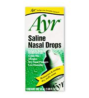 Ayr Saline Nasal Drops, 1.69-Ounce Bottles (Pack of 6)
