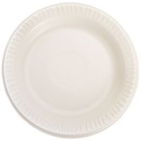 Dart 6PHQ 6 Inch Foam Plastic Honey Laminated Quiet Classic Dinnerware Plate 125-Pack (Case of 8)