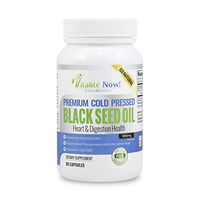 Pure Black Seed Oil - Immunity - Anti-Inflammatory - Antioxidant - Heart & Digestion Health - Cold Pressed Nigella Sativa Black Cumin Seed - 500mg (1,000mg p/s) - Non-GMO & Veg