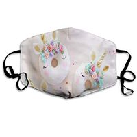 Face Mask Unicorn Donuts Flower Vintage Cycling Half Face Earloop Dust Mask for Woman