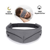 Markha Night Time Eye Mask - Goodnight Sleep Mask and Night Shades for Sleeping - Light Blocking Cotton Sleep Mask (Gray)