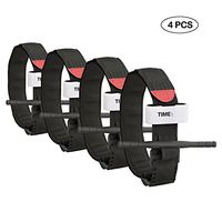 Tactical Emergency Tourniquet Outdoors Spinning Military Tourniquet Medical First Aid Equipment Life Saving Equipment Best for Bleed Loss (4 Pcs)