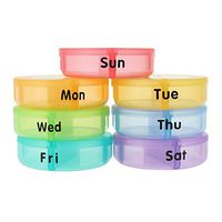 HEALLILY Pill Container Portable 14 Compartments Mini Pill Case Weekly Medicine Organizer Dispenser for Vitamins, Fish Oil, Supplements and Medication Collection