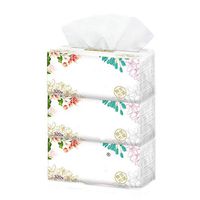 Samury Raw Wood Pulp Toilet Paper 3 Pack Ultra Soft 3 Ply Natural Wood Pulp Facial/Bathroom Tissue, Pull From a Tissue Box, 1 Pack = 320 Leaves
