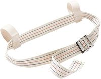 Versatile Gait Belt by LiftAid - Transfer Belt with Two Looped Handles (Fits up to 58 in.) (Beige-Metal Buckle)