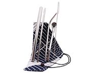 Drinking Straw Sets Reusable Smoothie Bent Straight with Cleaning Brush Sets