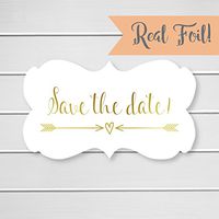 36- Save The Date Wedding Envelope Seals (#366-Gold-F)