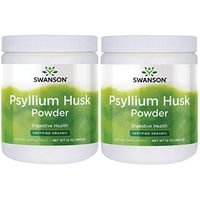 Swanson Certified Organic Psyllium Husk Powder 12 Ounce (340 g) Pwdr (2 Pack)