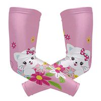 Anyangquji Cute Cats with Beautiful Flowers Arm Sleeve Protectiv for Man Elbow Brace for Arthritis (1 Pair)