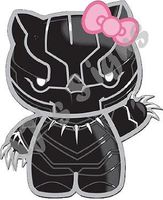 Hello Kitty Black Panther 5" Tall Vinyl Sticker for car, Truck, Van, Laptop, Walls