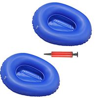 SUPVOX Inflatable Bed Pan Air Inflation Bedpan Heavy Duty Contoured Bedpan with Inflator for Paralyzed Elderly Maternity 2Pcs