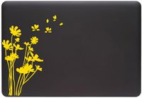 Yadda-Yadda Design Co. Flowers in The Wind - MacBook or Laptop Vinyl Decal Sticker (Yellow)