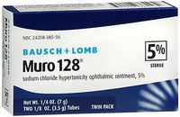 Bausch + Lomb Muro 128 Ointment 5% Twin Pack - .25 oz, Pack of 4