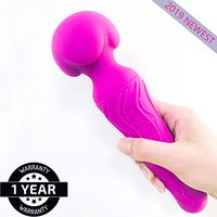 Powerful Wand Massager| 2 in 1 Electric Massager with 10 Vibration Modes Each|Waterproof Rechargeable Cordless Handheld Mute Massaging Wand for Neck Shoulder Back Body relieves.（2colors） (Purple red)