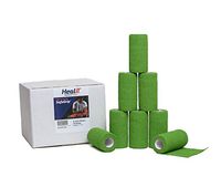 HealiT SafeGrip™ Cohesive Bandage 4inch-Wide Self-Adhering Performance Athletic Wrap Medical Tape, Flexible Breathable, Sports Tape Ideal for Stretch Ankle, Swelling, Wrist - Green - 24 Pack/Case