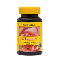 NaturesPlus Prenatal Multivitamin - 90 Vegetarian Tablets - Comprehensive Prenatal Formula with High Potencies of Calcium, Vitamins, E, C, A, D & Folate - Gluten-Free - 90 Servings
