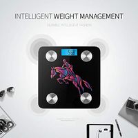LYAOE Bluetooth Body Fat Scale Horse Race Equestrian Sport Silhouette Racing Smart Wireless Scale with LCD Display Measuring Body Weight Bmi and Health Digital Scale