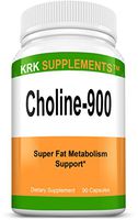 1 Pack Choline Bitartrate 900mg Per Serving 90 Capsules KRK Supplements