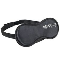 MEDca Eye Mask with Earplugs Soft and Light Black Adjustable Elastic Strap Men Women and Kids Ideal for Any Size Great for Travelers and Troubled Sleepers for Peaceful Sleep Relieves Insomnia