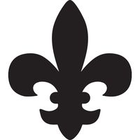 ANGDEST Fleur DE LIS Silhouette (Black) (Set of 2) Premium Waterproof Vinyl Decal Stickers for Laptop Phone Accessory Helmet Car Window Bumper Mug Tuber Cup Door Wall Decoration
