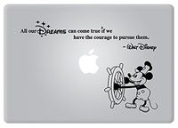 Die-Cut Vinyl Decal All Our Dreams can Come True if You Have The Courage to Pursue Them Walt Disney Quote for MacBook Laptop car Window Mirror (Style 2)