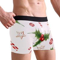 WXLIFE Christmas Candy Cane Star Boxer Briefs Men's Underwear for Men Boy