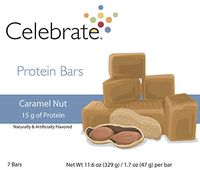 Celebrate Caramel Nut Protein Bars - 7 Count