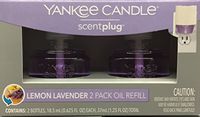 Yankee Candle ScentPlug Lemon Lavender 2 Pack Oil Refill, 1.25 FL OZ