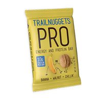 NEW Trailnuggets PRO Protein Energy Bar, Banana Walnut, Vegan, Non-GMO, Gluten-Free, Dairy-Free, Soy-Free, Plant Based Protein (Single 2.1 ounce bar)