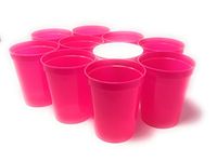 CSBD Stadium 16 oz. Plastic Cups, 10 Pack, Blank Reusable Drink Tumblers for Parties, Events, Marketing, Weddings, DIY Projects or BBQ Picnics, No BPA (Bachelorette)