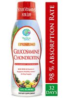 Tropical Oasis–Premium Liquid Glucosamine Chondroitin & MSM- Liquid Joint Support Formula w/1500mg Glucosamine, 800mg Chondroitin, 500mg MSM –Concentrated Liquid for Max Absorption -16oz