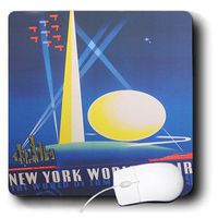 3dRose LLC 8 x 8 x 0.25 Inches Mouse Pad, Image of 1939 New York Worlds Fair Poster (mp_163748_1)