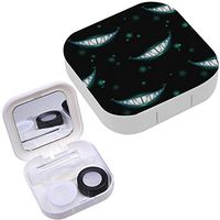 Portable Contact Lens Case Box Travel Kit Mirror + Bottle + Tweezers Container Holder [ Scary Monster Smiles ]