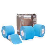 thereugokinexio 3 Kinesiology Tape Waterproof - 16ft 3 Packs Uncut, Best Pain Relief Adhesive for Muscles, Shin Splints, Knee and Shoulder