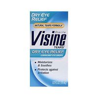 Visine Tears Dry Eye Relief Lubricant Eye Drops - 0.5 oz, Pack of 5