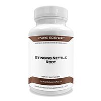 Pure Science Stinging Nettle Root Extract  (500mg Standardized Nettle Root Extract at 1% Silica & 200mg Nettle Root Powder) - 50 Vegetarian Capsules