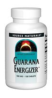 Source Naturals Guarana Energizer Dietary Supplement - Supports A Long Lasting Energy Boost - 100 Tablets